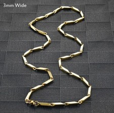 Gold Stainless Steel 20 in 3mm Rhombus Chain with lobster clasp