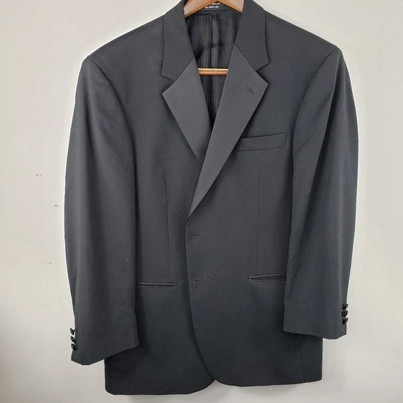 Andrew Fezza Blazer Mens 42R Black Wool Jacket Coat Men