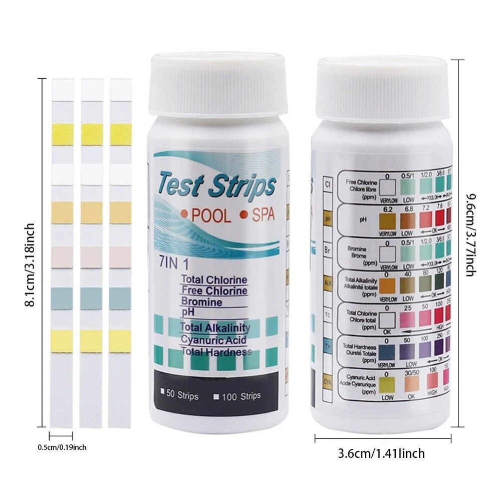 100Pcs Swimming Pool Test Strips Swimming Pool Test Kit PH Test Strips