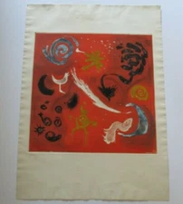 FINEST ANDRE BICAT ETCHING LARGE ABSTRACT EXPRESSIONISM SURREALIST  MODERNISM 