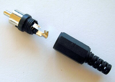 2 Adaptateurs RCA Mâle - Connecteurs Non Soudés, Neufs, Pour Câbles Audio/vidéo