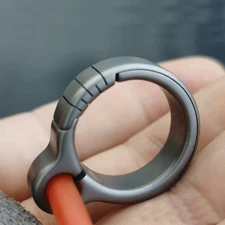 Frameless Safety Leisure Finger Ring Slingshots Titanium Shooting Catapult EDC