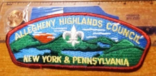 BSA Allegheny Highlands Council, CSP S-48, 2004 silver mylar Fleur-de-lis [moww]