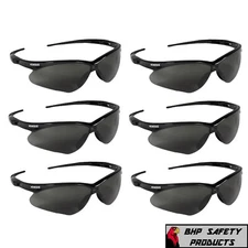 (6 PAIR) KLEENGUARD NEMESIS SAFETY GLASSES 22475 SMOKE ANTI-FOG LENS SUNGLASSES