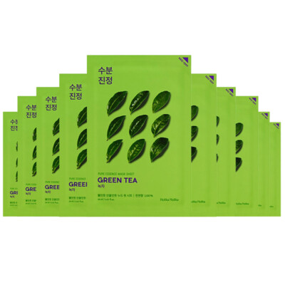 Holika Holika Pure Essence Green Tea Mask Sheets 10pcs x 0.77fl.oz [US seller]