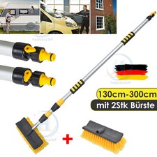 Autowaschbürste ALU-Teleskop Waschbürste Bürste KFZ PKW LKW Autopflege 130-300cm