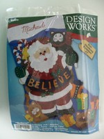 Christmas Stocking Kit 17 Design Works believe Felt New, Never Opened Christmas Stocking Kit 17 Design Works believe Felt New, Never Opened