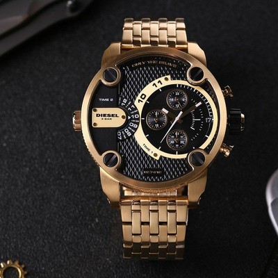 Montre Diesel Hommes Analogique Quartz Bracelet en Acier Or Inoxydable  Neuve | eBay
