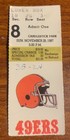 Vintage Cleveland Browns vs San Francisco 49ers Ticket November 29,1987 Used