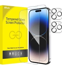 Full Coverage Screen Protector For iPhone 14 Pro 6.1 With Camera Lens Protector 