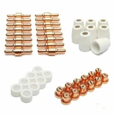 46Pcs Air Plasma Cutter Consumable Fit For PT-31 LG-40 Torch CUT-40/50 Tip Cup