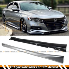 For 2018-2022 Honda Accord Yofer Lunar Silver Metallic JDM Side Skirt Extensions