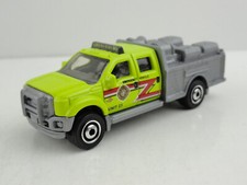 2011 Matchbox 50 Ford F-550 Super Duty Fire Truck Neon Green Unit 23 - Loose