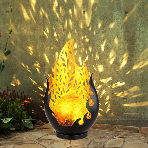 Gartenlampe Solarlampe Leuchte AußEnlampe Dekorstanzungen Akku IP44 Schwarz Led-image