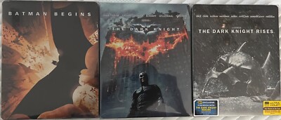 Batman Begins, Dark Knight and Rises SteelBooks Read The Description!