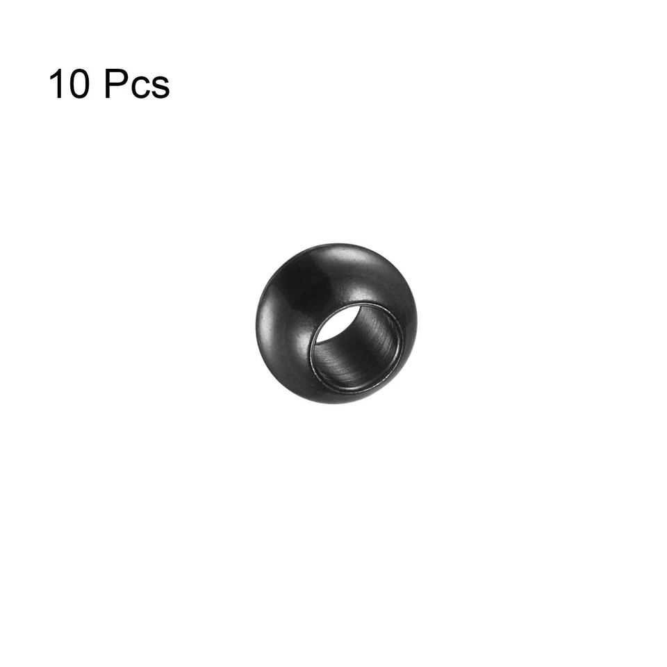 20 cuentas de acero inoxidable de 8 mm de diámetro de agujero de 4 mm para manualidades hágalo usted mismo negras Foto 4 de 4