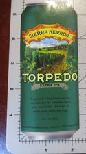 SIERRA NEVADA BREWING promo Die Cut TORPEDO CAN STICKER decal craft beer chico
