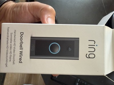 Ring Doorbell Wired Neu Nur Geöffnet Schwarz Original Verpackt