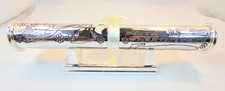 Beautiful Silver Plate Birth Certificate Holder w/Stand plus Blank Certificate
