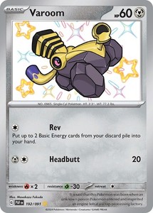 Varoom 192/091 Paldean Fates Shiny Rare Holo