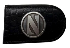 Northwestern Wildcats Genuine Leather Money Clip in Black by Enmon-New in Tin