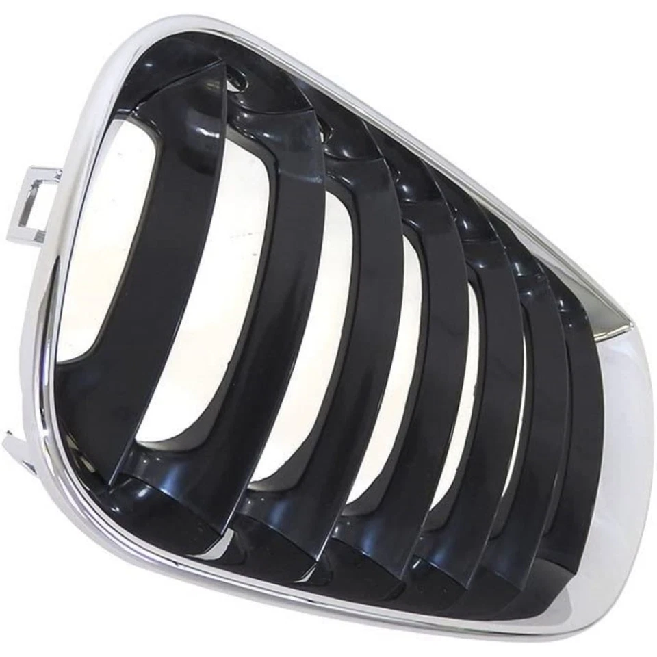 For BMW X3 2004 2005 2006 Grille Driver Side | Black With Chrome Outer Molding Foto 3 de 4