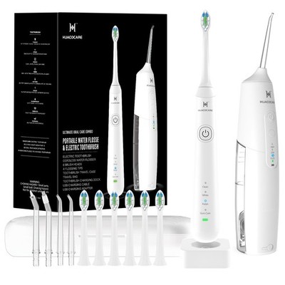 2-1 Oral Clean Kit- Water Dental flosser & Electric Toothbrush Combo- Brushin...