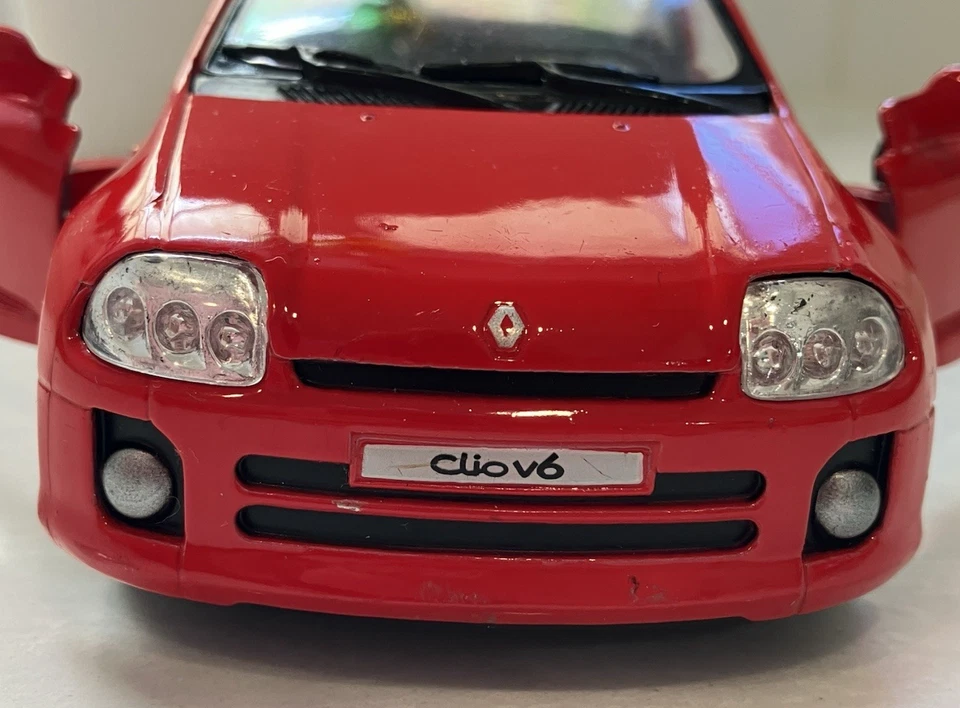 Renault Clio Sport V6 Rojo, Modelo Coche, Escala 1:30, KT 5083 - Kinsmart Foto 4 de 4