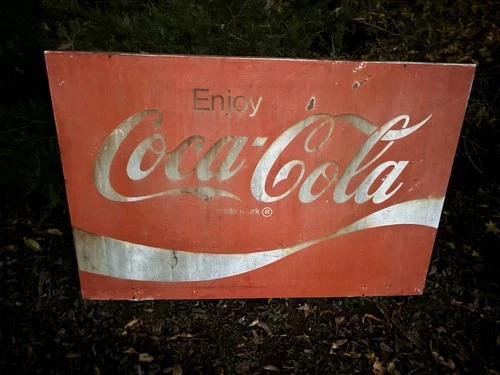Coca Cola Large Metal  Sign - Vintage66"x 44” 1970’s Original!