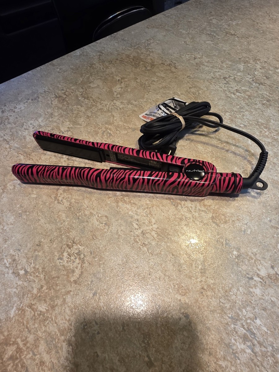 NuMe Professional Hair Straightener Flat Iron Pink Zebra HB046