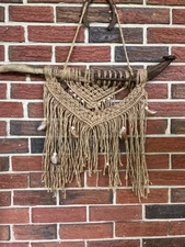 Handmade One Of A Kind Macramé Wall Hanging Western/ Farm Style 