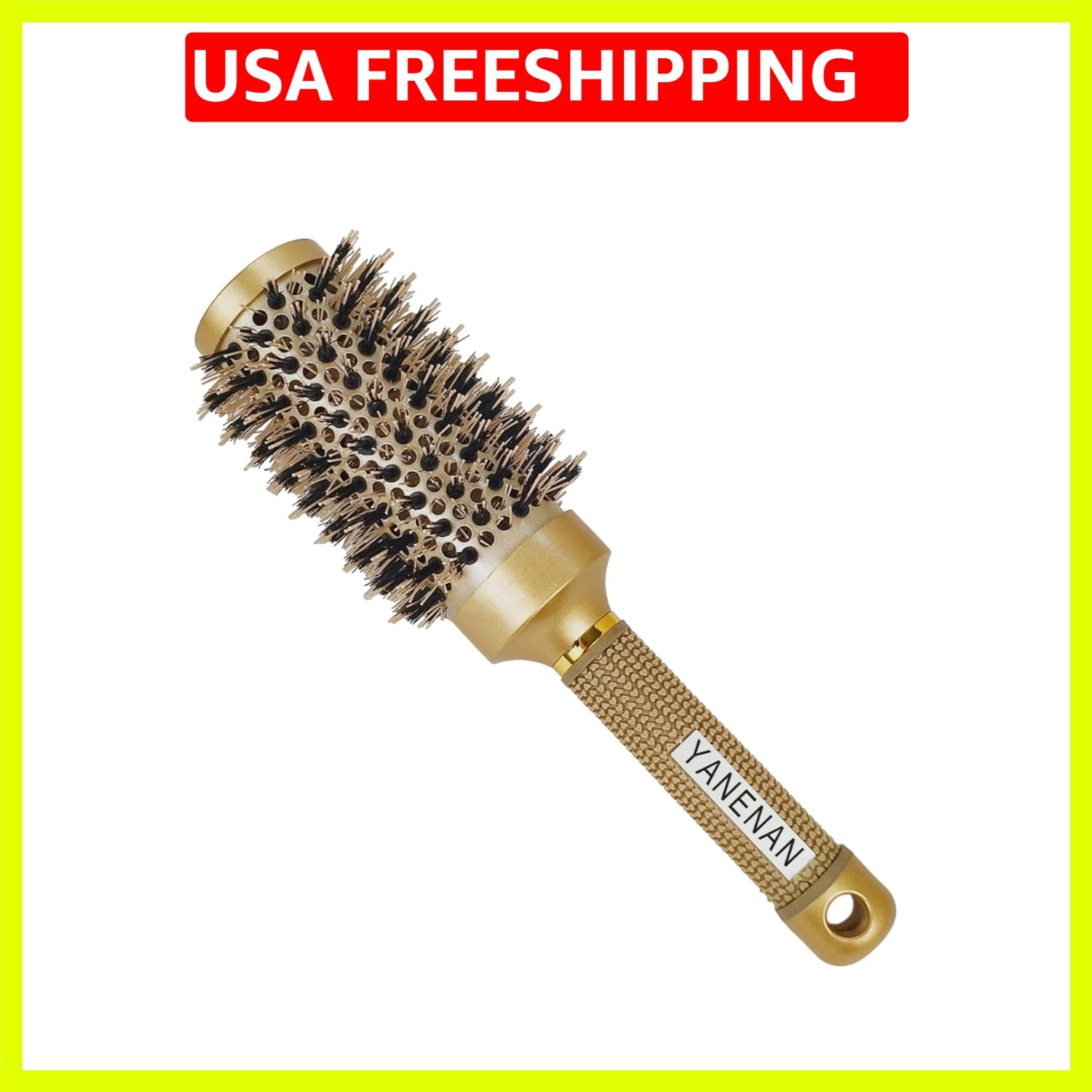 Round Brush for Blow Out,Boar Bristle Round Hair Brushes for Women Bangs,Curl...