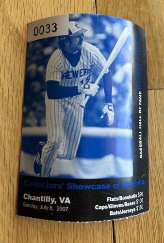 Robin Yount Signed Milwaukee Brewers Cooperstown Bat w/ inscriptions PSA/DNA - Picture 7 of 8
