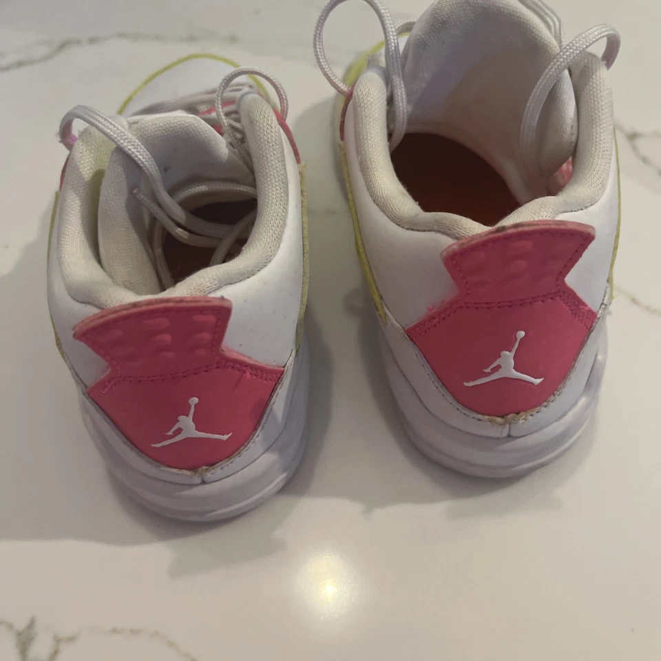 Zapatos deportivos Air Jordan 4 Retro SE para niños pequeños 'Lemon Venom' CV7807 100 - Talla 10C Foto 4 de 4