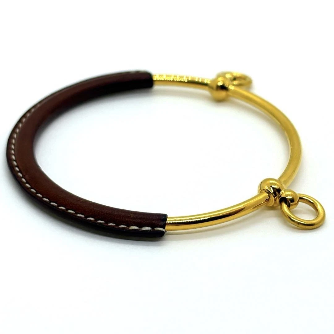 HERMÈS Bracciale Hermes Grand Loop pelle oro ottimo usato senzala scat 2WAYelli