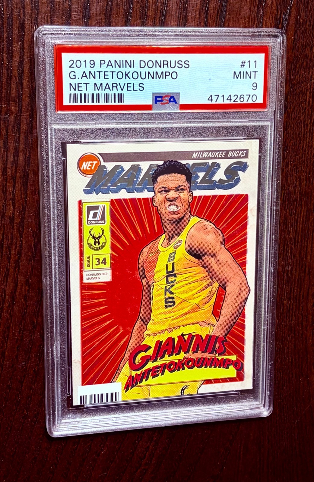 2019-20 Panini Donruss Basketball Net Marvels - #11 Giannis Antetokounmpo, Bucks