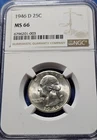 A 1946 D Washington Quarter NGC MS66!!!