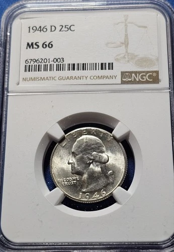 A 1946 D Washington Quarter NGC MS66!!!