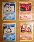 Pokemon Card Wotc 4 Card Bundle - Wartortle, Charmander, Charmeleon