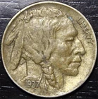 1937 D Buffalo Nickel 5c US Coin Denver Mint "Full Horn"