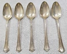5 Wallace RM&S Sterling WASHINGTON Teaspoons 5 7/8"  141 Grams Monogramed
