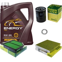 Mann Inspektionspaket 5L Mannol Energy 5W-30 FüR Honda Civic Viii Hatchback 1.8