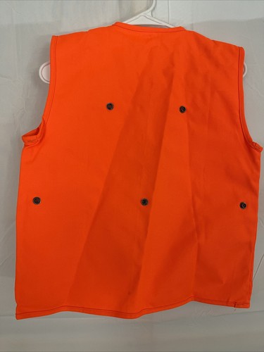 RedHead Hunting Vest Camo Safety Orange Medium Deer Shell Coated Pockets Zip - Picture 12 of 12