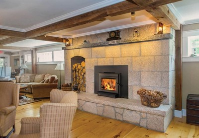 Timberwolf T25i Steel Wood Burning Black Fireplace w/Blower-75,000 BTU |  eBay