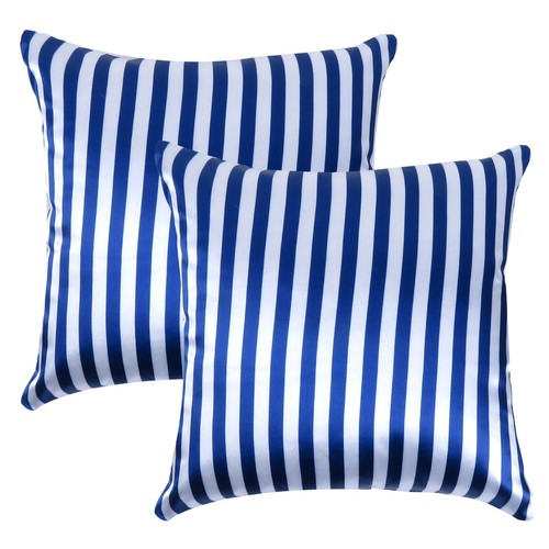 Cushion Cover Home Decorative Pillow Covers Soft Satin Striped Throw Pillows 5Pc - Picture 117 of 135