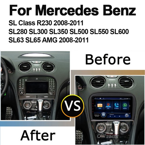 GPS estéreo para coche 6G+128 GB Android 14 CarPlay para Mercedes Benz Clase SL R230 01-11 - Imagen 2 de 18