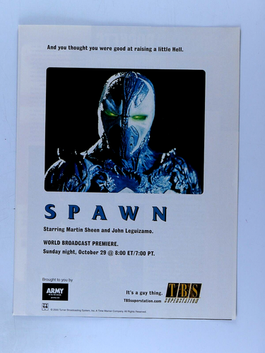 Spawn Halloween Martin Sheen Vintage TBS 2000 A Guy Thing Original Print Ad - Picture 3 of 3