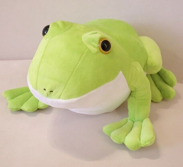 13 Inch Green Frog Pillow Stuffed Animal Plush Toys Toddler Doll