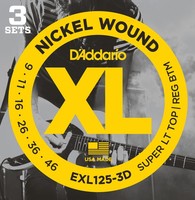 D'addario Exl125-3d Nickel Wound Super Light Top/r on sale D'addario Exl125-3d Nickel Wound Super Light Top/r on sale