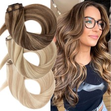 100 Human Hair Clip In THICK Double Wefts Remy Human Hair Extensions 170Gr Long